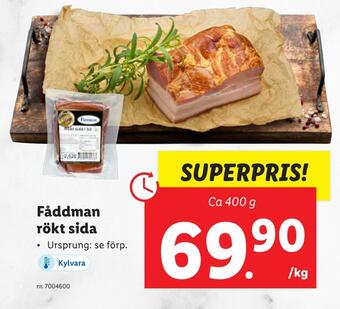 Lidl Fåddman rökt sida erbjuda