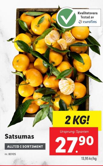 Lidl Satsumas erbjuda