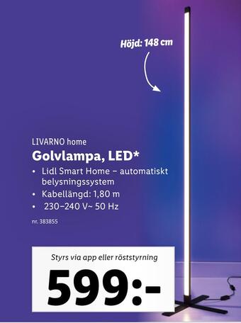 Lidl Golvlampa, led erbjuda