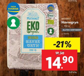Lidl Havregryn erbjuda
