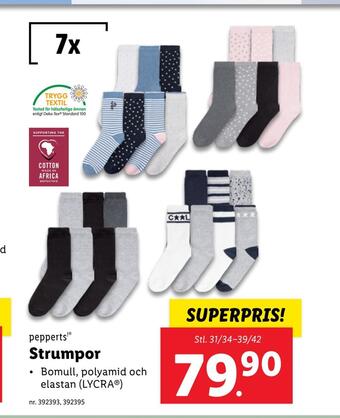 Lidl Strumpor erbjuda