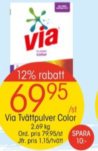 EKO Via tvättmedel pulver erbjuda