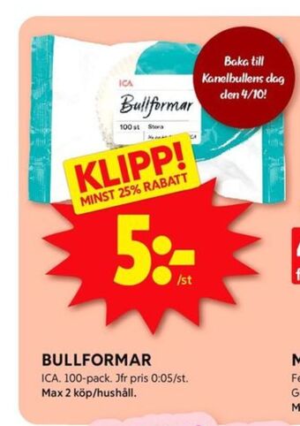 ICA Kvantum Ica bakformar erbjuda