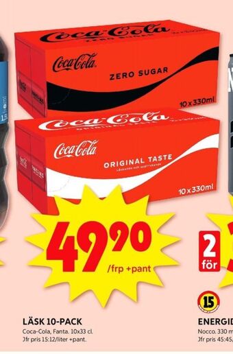 ICA Kvantum Coca cola läskedryck erbjuda