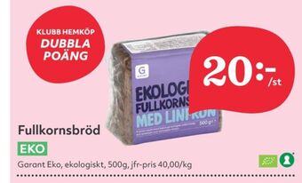 Hemköp Linfrö rågbröd erbjuda