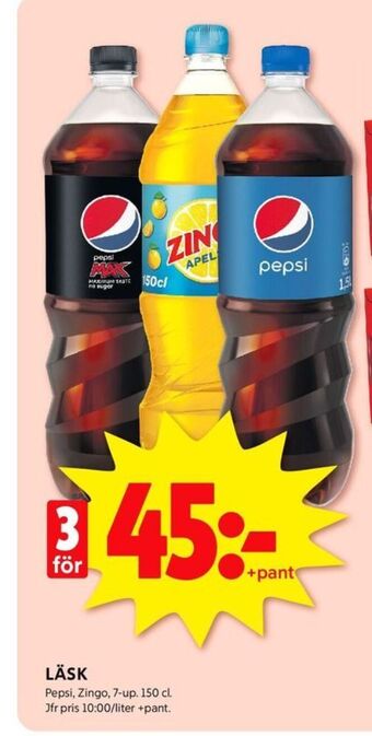 ICA Kvantum Pepsi läskedryck erbjuda