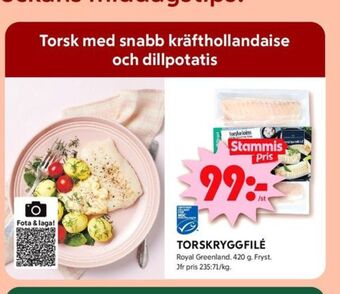 ICA Kvantum Royal greenland torskfilé erbjuda