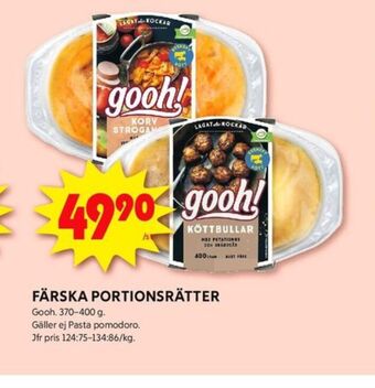 ICA Kvantum Gooh färdigrätter erbjuda
