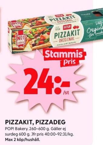ICA Kvantum Pop pizzadeg erbjuda