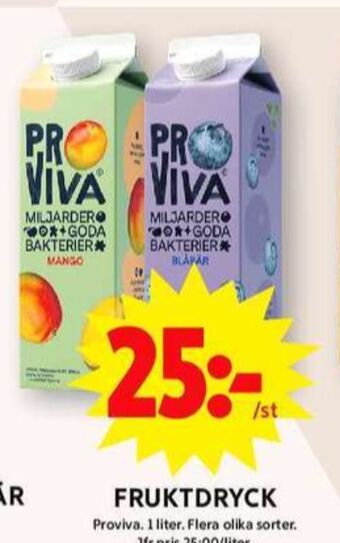 ICA Maxi Proviva fruktdryck erbjuda