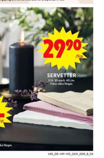 ICA Maxi Ica servetter erbjuda