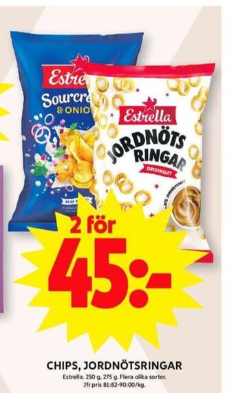 ICA Maxi Estrella chips erbjuda
