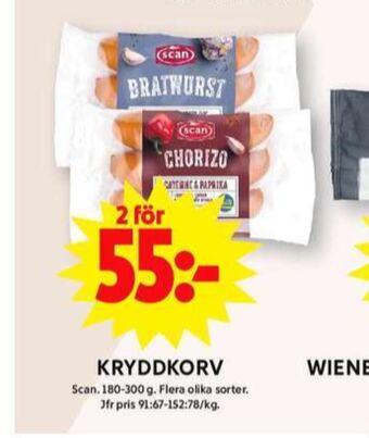 ICA Maxi Scan bratwurst erbjuda
