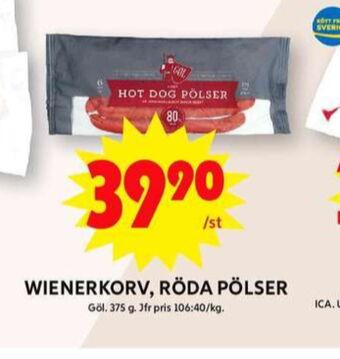ICA Maxi Gøl wienerpölser erbjuda