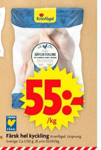 ICA Supermarket Kronfågel kyckling erbjuda