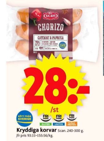ICA Supermarket Scan chorizo erbjuda