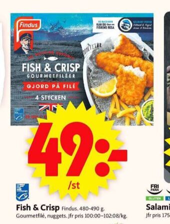 ICA Supermarket Fish & crisp fiskpinnar erbjuda