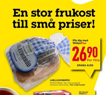 Willys Jubileumsbröd erbjuda