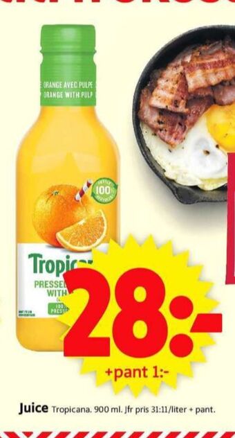 ICA Supermarket Tropicana juice erbjuda