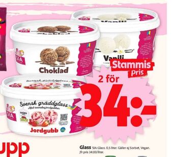 ICA Supermarket Sia gräddglass erbjuda