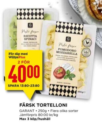 Willys Garant pasta erbjuda
