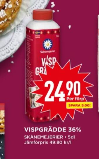 Willys Skånemejerier vispgrädde erbjuda
