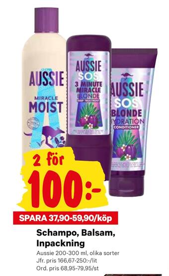 City Gross Schampo, balsam, inpackning erbjuda