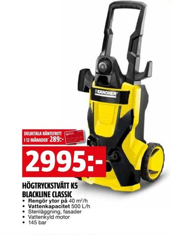 Bauhaus KARCHER HÖGTRYCKSTVÄTT K5 BLACKLINE CLASSIC erbjuda
