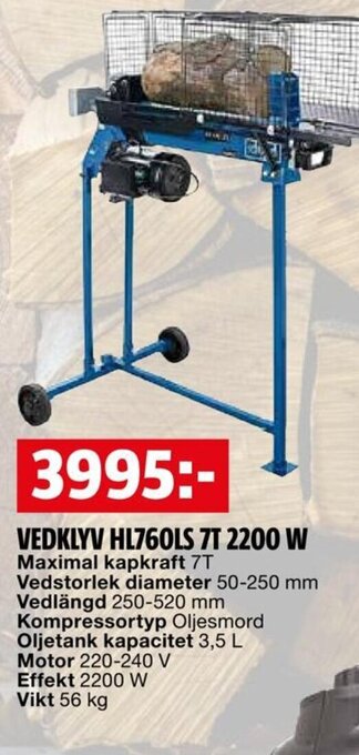 Bauhaus VEDKLYV HL760LS 7T 2200 W erbjuda