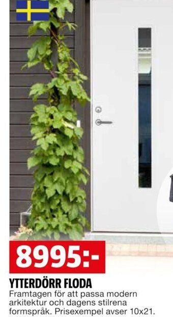 Bauhaus YTTERDÖRR FLODA erbjuda
