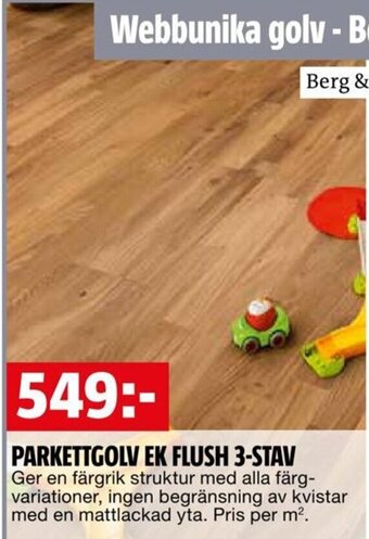 Bauhaus PARKETTGOLV EK FLUSH 3-STAV erbjuda