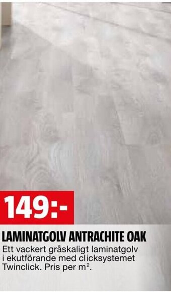 Bauhaus LAMINATGOLV ANTRACHITE OAK erbjuda