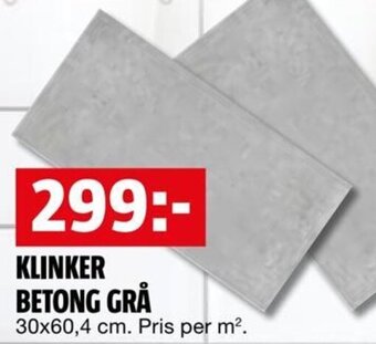 Bauhaus KLINKER BETONG GRÅ erbjuda