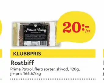 Hemköp Prime Patrol Rostbiff erbjuda