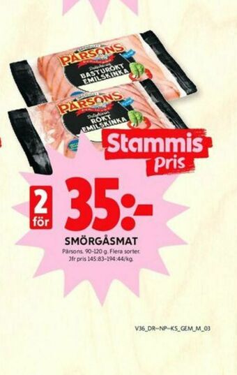 ICA Kvantum Pärsons Skinka erbjuda