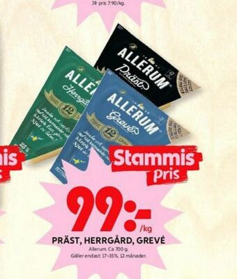 ICA Kvantum Allerum Prästost erbjuda