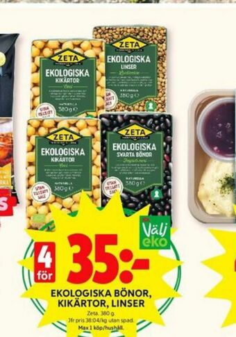 ICA Kvantum Zeta Bönor erbjuda