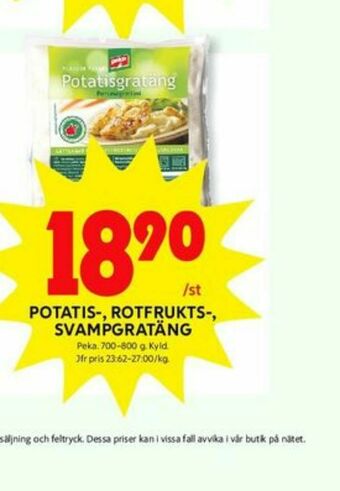 ICA Kvantum Peka Rotfruktsgratäng erbjuda