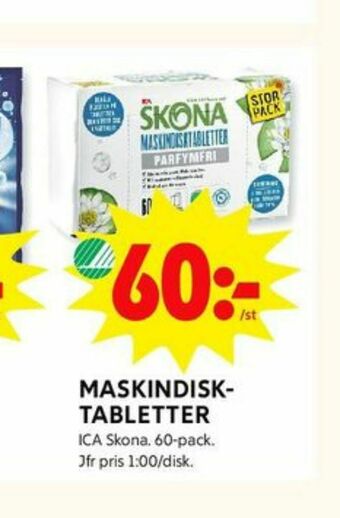 ICA Kvantum Skona Diskmaskintabs erbjuda