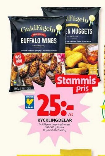 ICA Kvantum Guldfågeln Kycklingvingar erbjuda