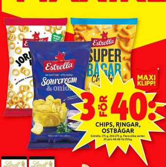 ICA Maxi Estrella Jordnötsringar erbjuda