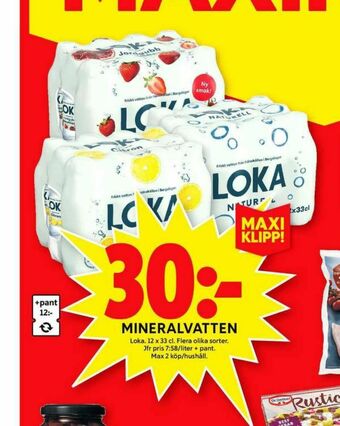 ICA Maxi Loka Mineralvatten erbjuda