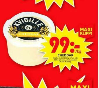 ICA Maxi Kvibille Cheddar erbjuda