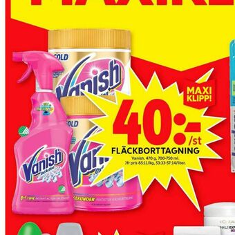 ICA Maxi Vanish Oxi Action Fläckborttagning erbjuda