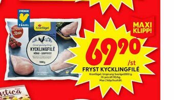 ICA Maxi Kronfågel Kycklingfilé erbjuda