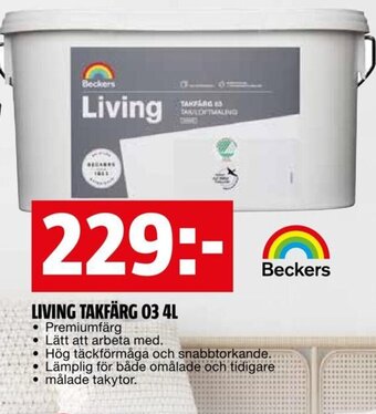 Bauhaus LIVING TAKFÄRG 03 4L erbjuda