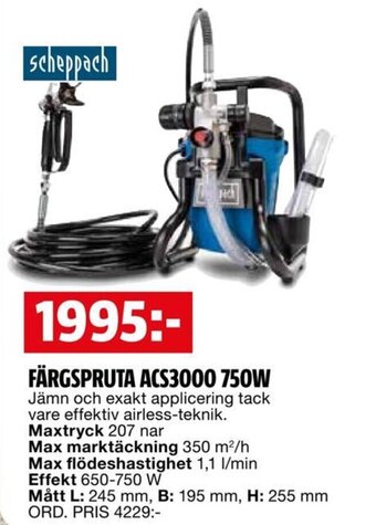 FÄRGSPRUTA ACS3000 750W
