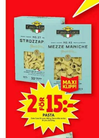 ICA Maxi Casa Di Luca Pasta sorterad erbjuda