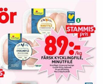 ICA Maxi Kronfågel Kycklingfilé erbjuda