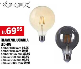 Bauhaus FILAMENTLJUSKÄLLA LED 4W erbjuda